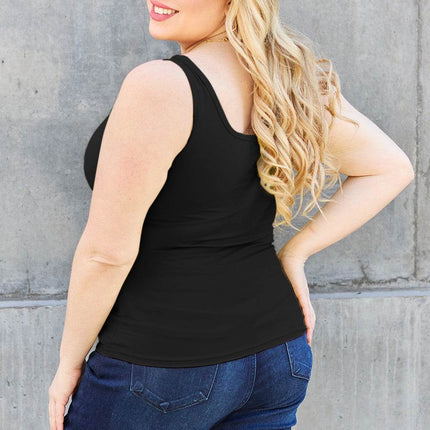 Basic Bae Full Size Square Neck Wide Strap Tank - MimiStylez