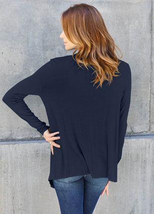 Basic Bae Full Size Open Front Long Sleeve Cardigan - MimiStylez