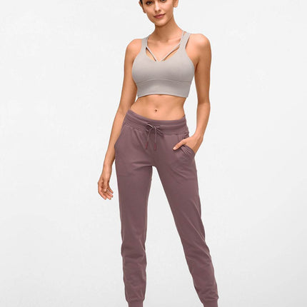 Double Take Tied Joggers with Pockets - MimiStylez