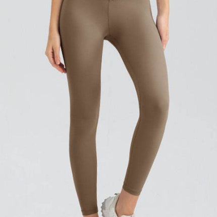 Wide Waistband Slim Fit Active Leggings - MimiStylez