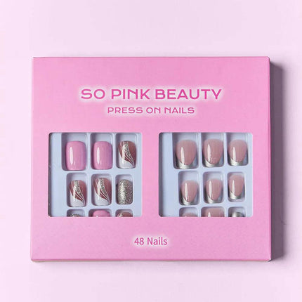 SO PINK BEAUTY Press On Nails 2 Packs - MimiStylez
