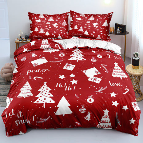 Christmas Series Duvet Three-piece Set