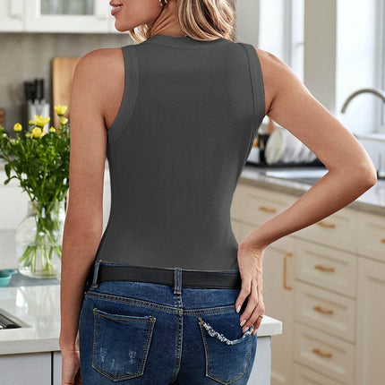 Solid Round Neck Tank - MimiStylez