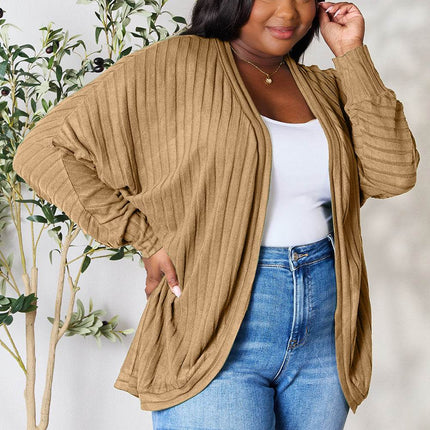Basic Bae Full Size Ribbed Cocoon Cardigan - MimiStylez