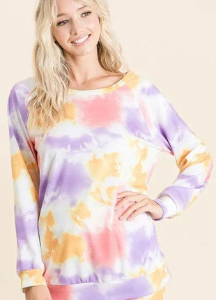 BiBi Tie Dye French Terry Top and Shorts Set - MimiStylez