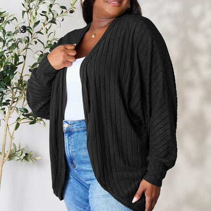 Basic Bae Full Size Ribbed Cocoon Cardigan - MimiStylez