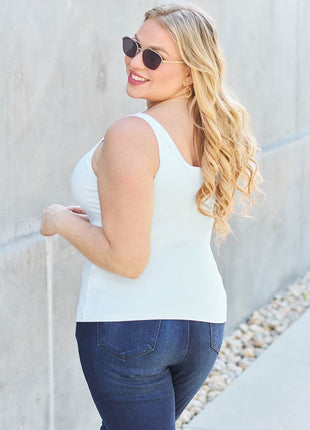 Basic Bae Full Size Square Neck Wide Strap Tank - MimiStylez