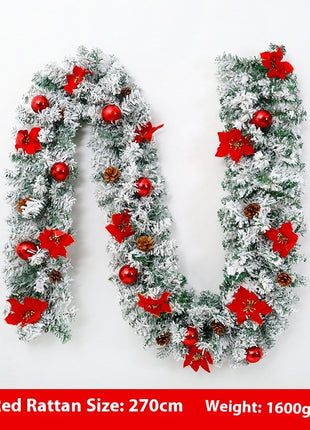8FT Flocked Christmas Garland
