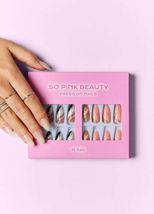 SO PINK BEAUTY Press On Nails 2 Packs - MimiStylez