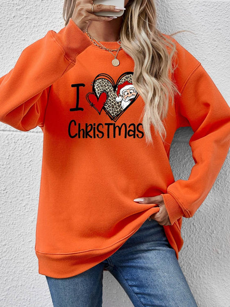 CHRISTMAS Graphic Round Neck Sweatshirt - MimiStylez