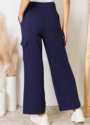 RISEN Drawstring Relaxed Cargo Wide Leg Pants - MimiStylez