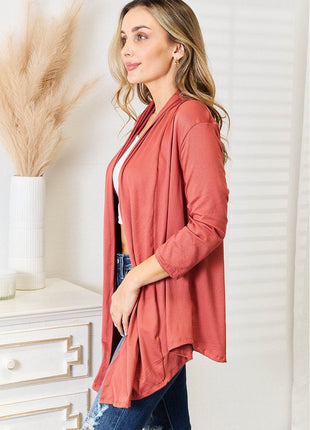 Culture Code Full Size Open Front Cardigan - MimiStylez