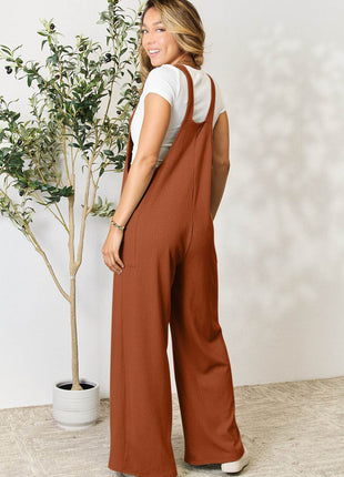 Double Take Full Size Wide Strap Overall with Pockets - MimiStylez