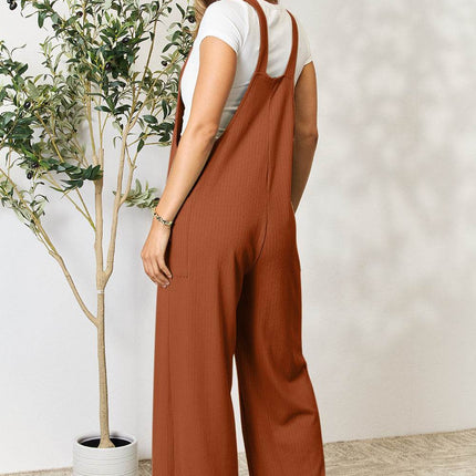 Double Take Full Size Wide Strap Overall with Pockets - MimiStylez