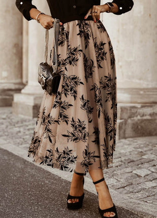 Embroidered High Waist Skirt - MimiStylez