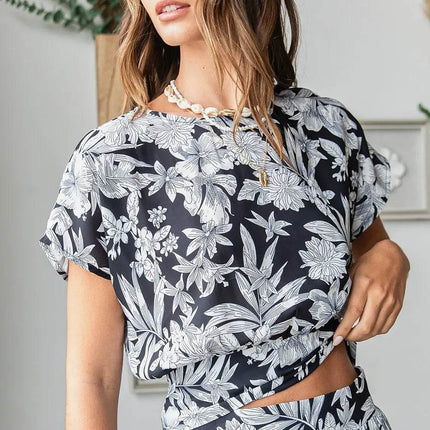 Mittoshop Tropical Print Top and Skirt Set - MimiStylez