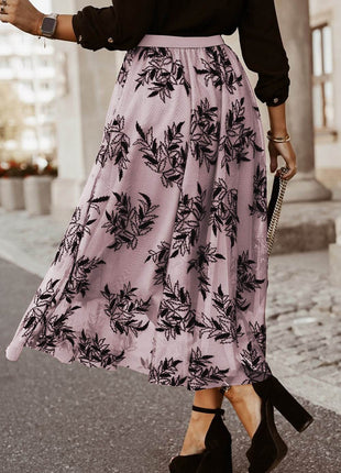 Embroidered High Waist Skirt - MimiStylez