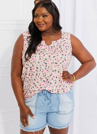 Heimish Full Size Printed Sleeveless Top - MimiStylez