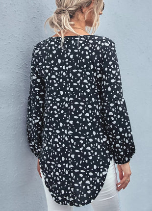 Animal Print V - Neck Blouse - MimiStylez