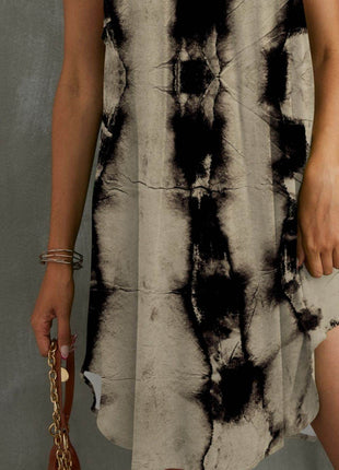 Tie-Dye Grecian Neck Dress - MimiStylez