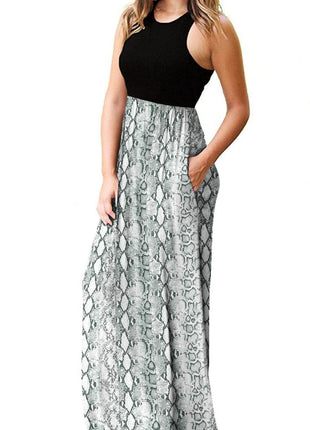 Empire Waist Sleeveless Dress with Pockets - MimiStylez