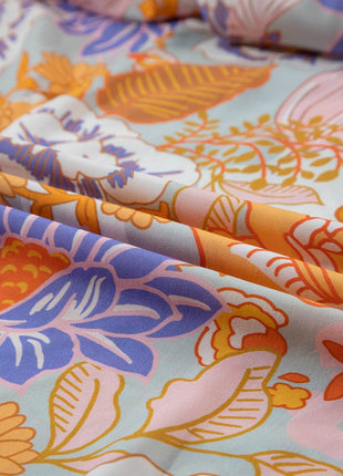 Tied Printed Grecian Sleeveless Maxi Dress - MimiStylez