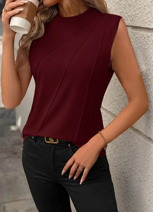 Round Neck Sleeveless Tank - MimiStylez