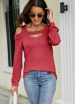 Cutout Cold-Shoulder Top - MimiStylez