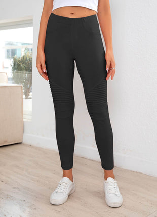 Ribbed Detail Leggings - MimiStylez