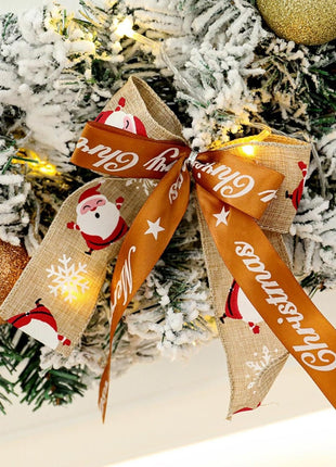 60cm Christmas Wreath With Glitter Balls & LED Lights - Festive Holiday Decor