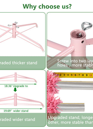 6FT Pink Lush Christmas Tree