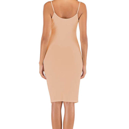Lace Detail V-Neck Spaghetti Strap Lounge Dress - MimiStylez