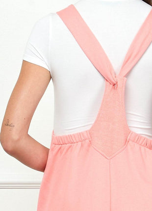 Veveret Wide Strap French Terry Overalls - MimiStylez