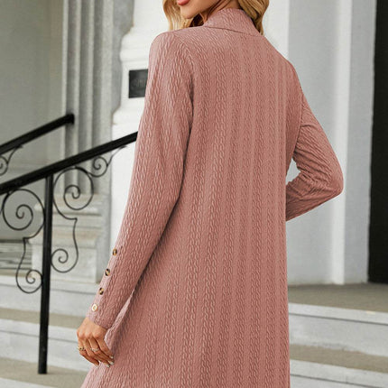 Open Front Long Sleeve Cardigan - MimiStylez