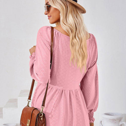 V-Neck Lantern Sleeve Blouse - MimiStylez