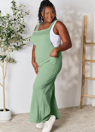 Double Take Full Size Wide Strap Overall with Pockets - MimiStylez