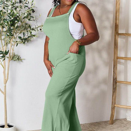 Double Take Full Size Wide Strap Overall with Pockets - MimiStylez