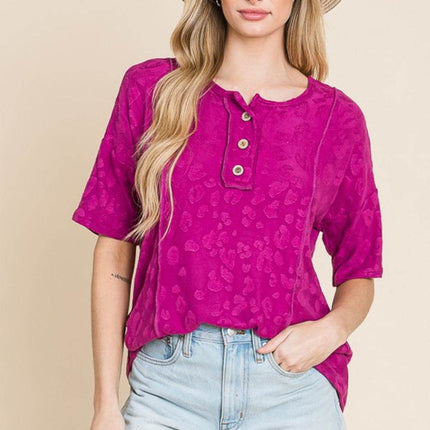 BOMBOM At The Fair Animal Textured Top - MimiStylez