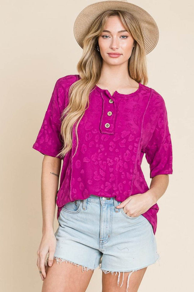 BOMBOM At The Fair Animal Textured Top - MimiStylez