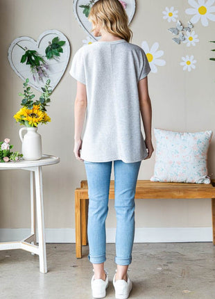 Heimish Full Size Pocketed Round Neck Short Sleeve T-Shirt - MimiStylez