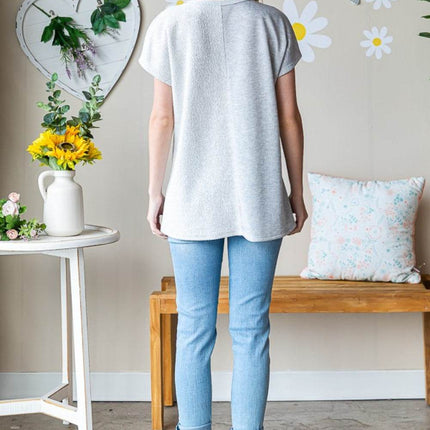 Heimish Full Size Pocketed Round Neck Short Sleeve T-Shirt - MimiStylez