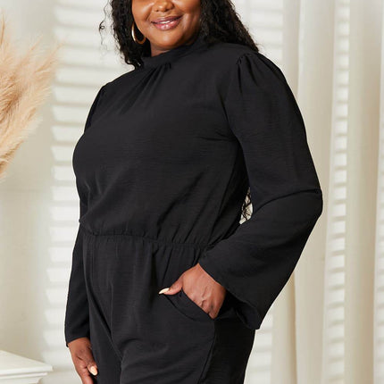 Culture Code Full Size Open Back Romper with Pockets - MimiStylez