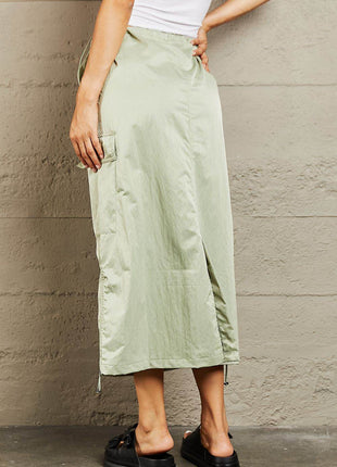 HYFVE Just In Time High Waisted Cargo Midi Skirt - MimiStylez