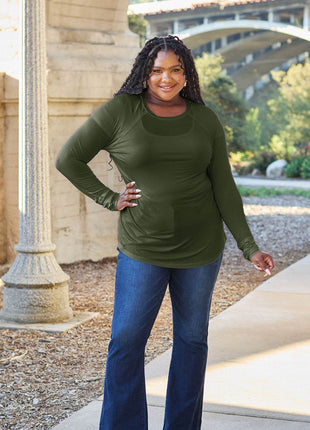 Basic Bae Full Size Round Neck Long Sleeve T-Shirt - MimiStylez