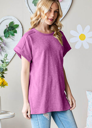 Heimish Full Size Short Sleeve Round Neck T-Shirt - MimiStylez