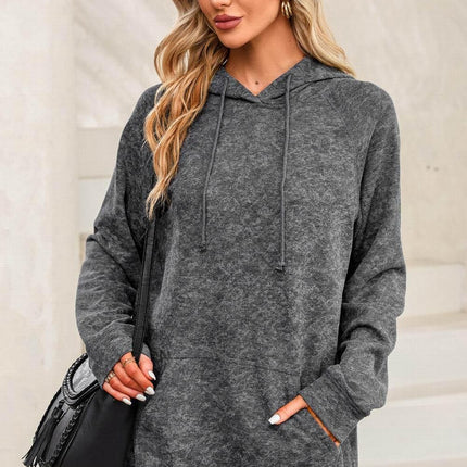 Long Sleeve Front Pocket Hoodie - MimiStylez