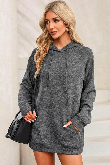 Long Sleeve Front Pocket Hoodie - MimiStylez