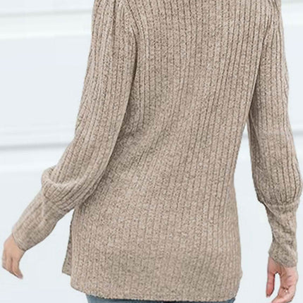 Decorative Button Square Neck Top - MimiStylez