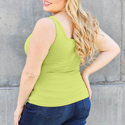 Basic Bae Full Size Square Neck Wide Strap Tank - MimiStylez