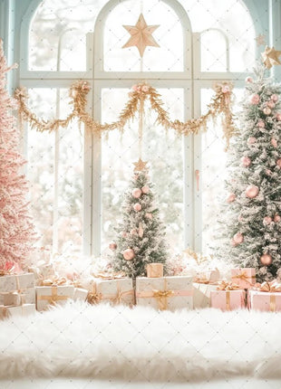 Backdrop Christmas Trees Stars - MimiStylez